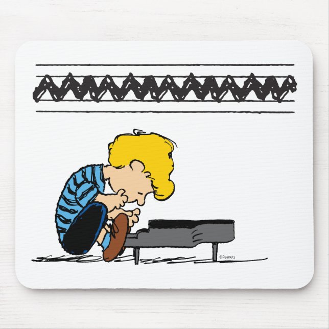 Alfombrilla De Ratón Schroeder Charlie Brown Music (Frente)