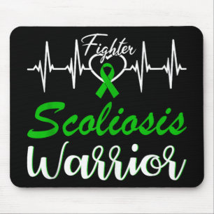 Alfombrilla De Ratón Scoliosis Warrior Heartbeat Fiesta Cinta Verde Lov