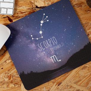 Alfombrilla De Ratón Scorpio Personalized Zodiac Constellation