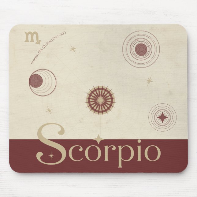 Alfombrilla De Ratón Scorpio Zodiac Mousepad (Frente)