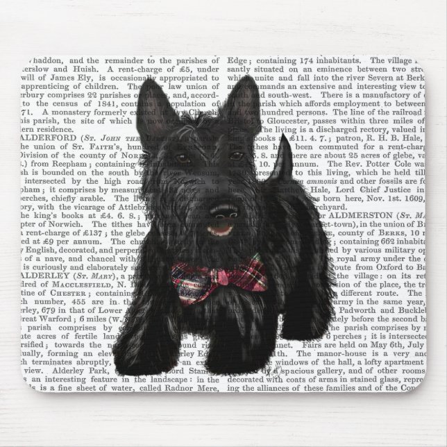 Alfombrilla De Ratón Scottish Terrier and Bow (Frente)