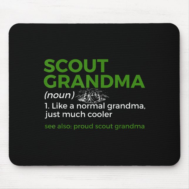 Alfombrilla De Ratón Scouting Funny Scout Grandma Definition Proud Scou (Frente)
