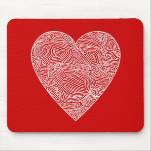Alfombrilla De Ratón Scribbleprint Heart Mousepad