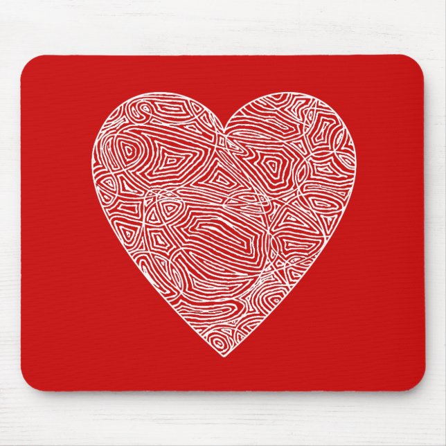 Alfombrilla De Ratón Scribbleprint Heart Mousepad (Frente)