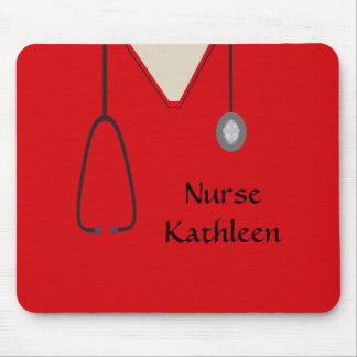 Alfombrilla De Ratón Scrubs Médicos Uniforme Rojo