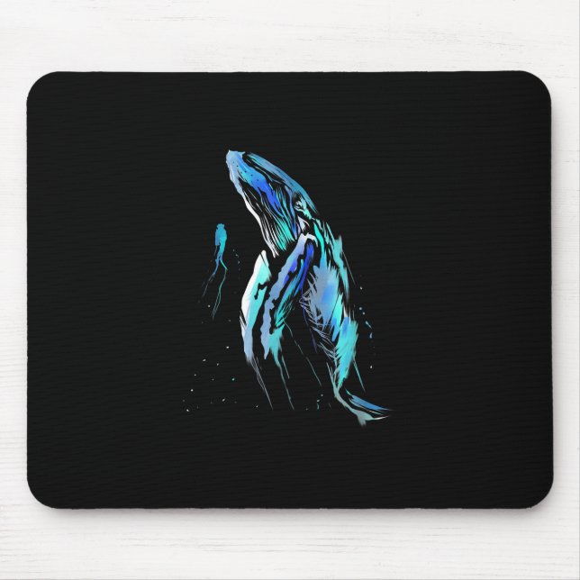Alfombrilla De Ratón Scuba Diver Humpback Whale Swimming Diving Gift (Frente)