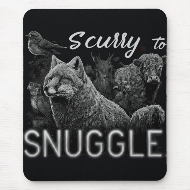 Alfombrilla De Ratón Scurry a acurrucarse (Frente)