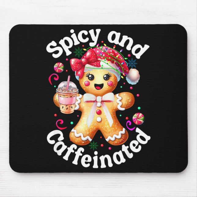 Alfombrilla De Ratón Scy And Caffeinated Coffee Cute Gingerbread Christ (Frente)