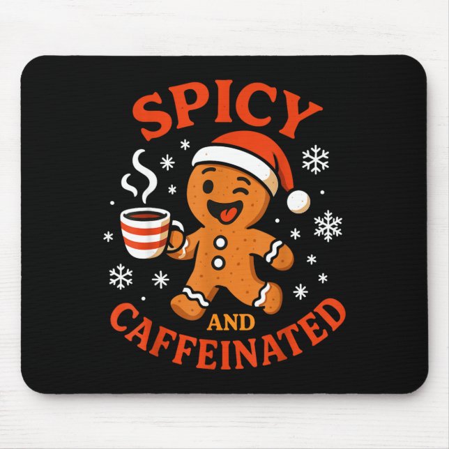 Alfombrilla De Ratón Scy Gingerbread Caffeinated Funny Coffee Lover Chr (Frente)