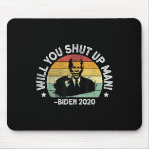 Alfombrilla De Ratón ¿Se callará, hombre - Debate de Trump Biden 2020 Q