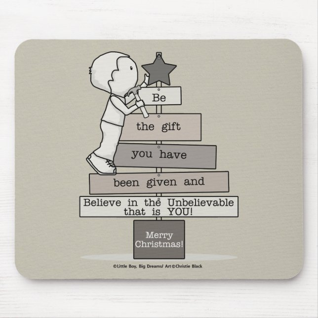 Alfombrilla De Ratón Sé el Árbol Regalo-Navidad (Tan) (Frente)