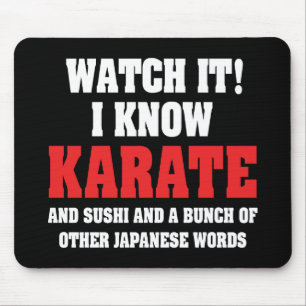 Alfombrilla De Ratón ¡Sé Karate! Y Sushi Y Otras Palabras Japonesas