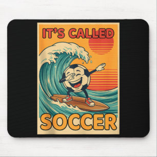 Alfombrilla De Ratón Se Llama Fútbol Divertido Retro Balón Deportes Fan