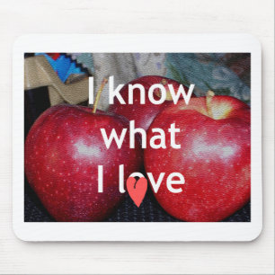 Alfombrilla De Ratón "Sé Lo Que Me Encanta" - Diseño De Apple
