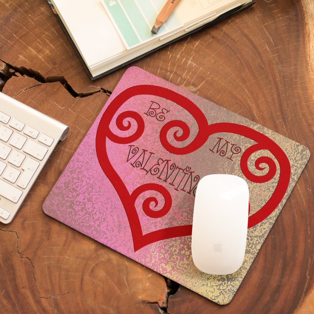 Alfombrilla De Ratón Sé mi corazón de San Valentín (Be My Valentine Heart Mouse Pad)