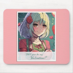 Alfombrilla De Ratón Sé mi San Valentín al estilo manga 33420