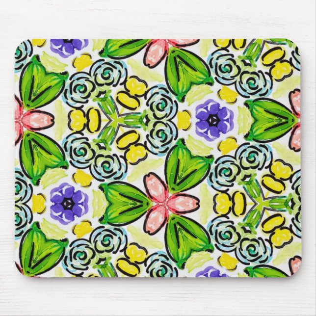 Alfombrilla De Ratón Se pintó un poquito de alegría a mano (Frente)