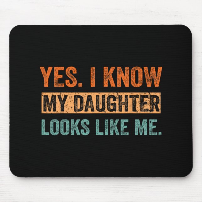 Alfombrilla De Ratón Sé Que Mi Hija Se Parece A Mis Madres Navidades (Frente)