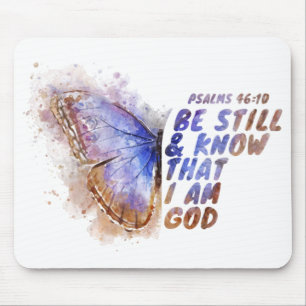 Alfombrilla De Ratón Sé Y Sé Que Soy Dios: Mariposa femenina