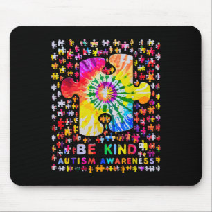 Alfombrilla De Ratón Sea amable rompecabezas Tie Dye Autism Conciencia
