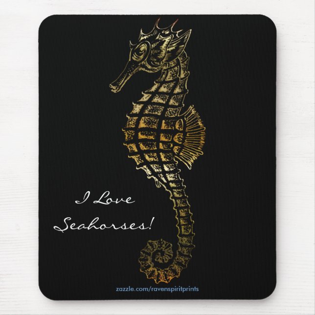 Alfombrilla De Ratón SEA-HORSE 3D Mousepad de arte metálico (Frente)