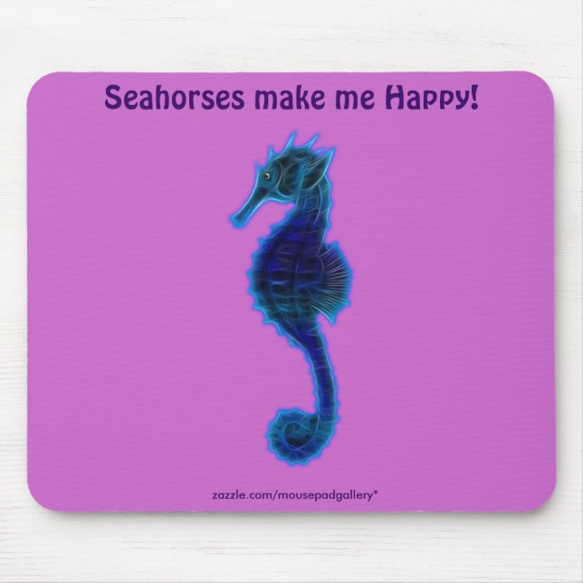 Alfombrilla De Ratón SEA HORSE (Blues & Greens) Mousepad (Frente)