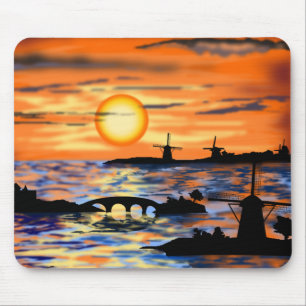 Alfombrilla De Ratón Sea Sunrise Mouse Pad Paisaje Holandés