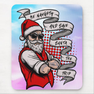 Alfombrilla De Ratón Sea travieso Salven a Santa El Viaje-42316