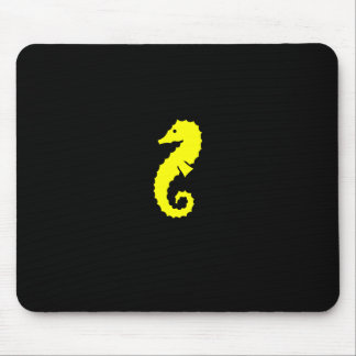 Alfombrilla De Ratón Seahorse de Glow_Yellow del océano