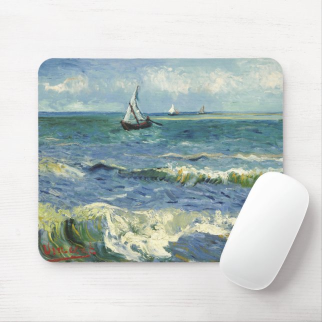 Alfombrilla De Ratón Seascape | Vincent Van Gogh (Con ratón)