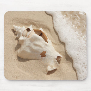 Alfombrilla De Ratón Seashell en la isla caribeña magnífica del turco