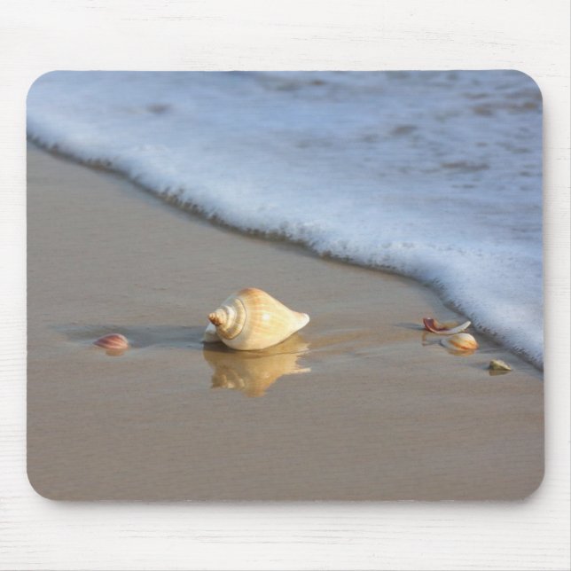 Alfombrilla De Ratón Seashell en la playa (Frente)