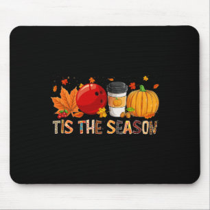 Alfombrilla De Ratón Season Leopard Pumpkin Bowling Halloween Fall Leaf