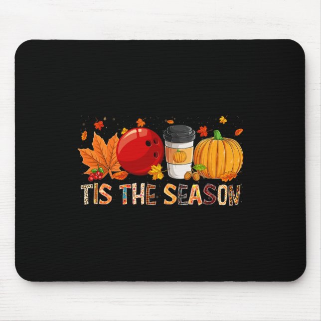 Alfombrilla De Ratón Season Leopard Pumpkin Bowling Halloween Fall Leaf (Frente)