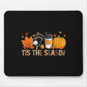 Alfombrilla De Ratón Season Leopard Pumpkin Lacrosse Halloween Fall Lea