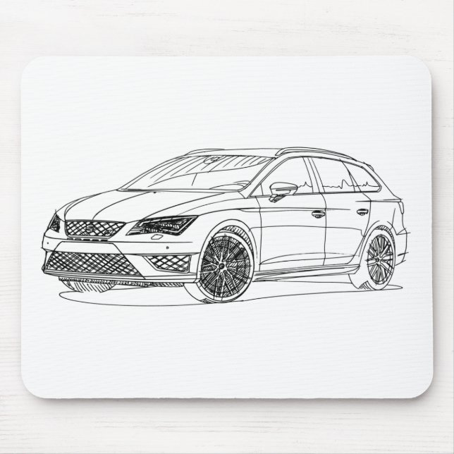 Alfombrilla De Ratón Seat LeonST Cupra 2015 (Frente)