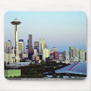 Alfombrilla De Ratón Seattle con el Monte Rainier, estado de
