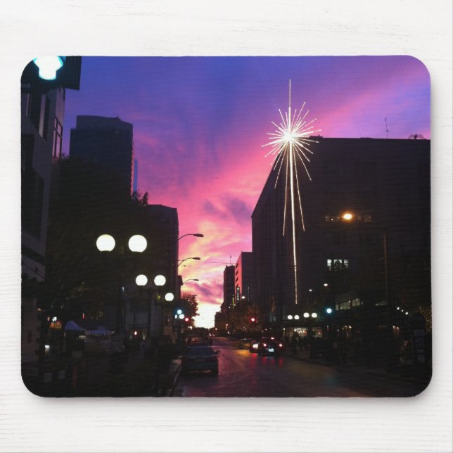 Alfombrilla De Ratón Seattle en la oscuridad (Frente)