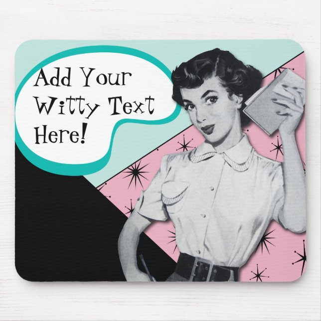 Alfombrilla De Ratón Secretaria descarada Mousepad del vintage (Frente)