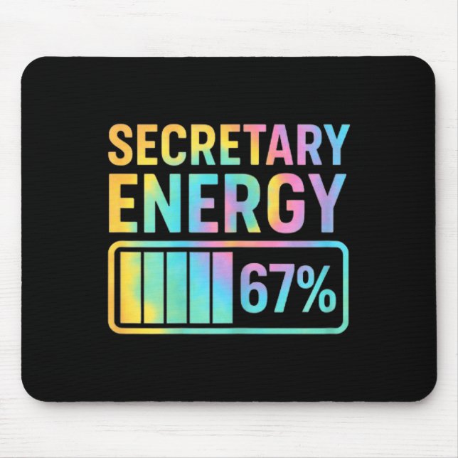 Alfombrilla De Ratón Secretary Energy 67 Percent Secretary Retro Vibes  (Frente)