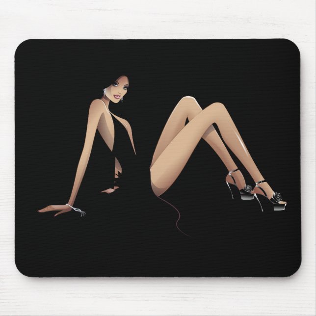 Alfombrilla De Ratón Seducción Mousepad negro (Frente)