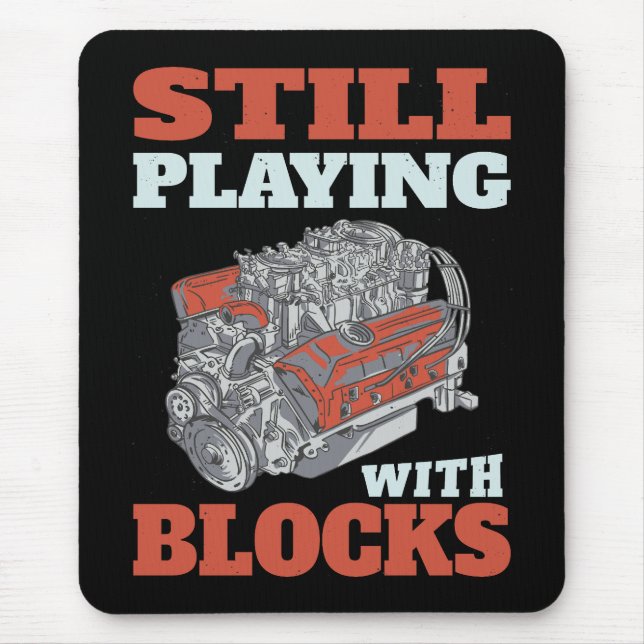 Alfombrilla De Ratón Seguir jugando con bloques Mecánica (Frente)