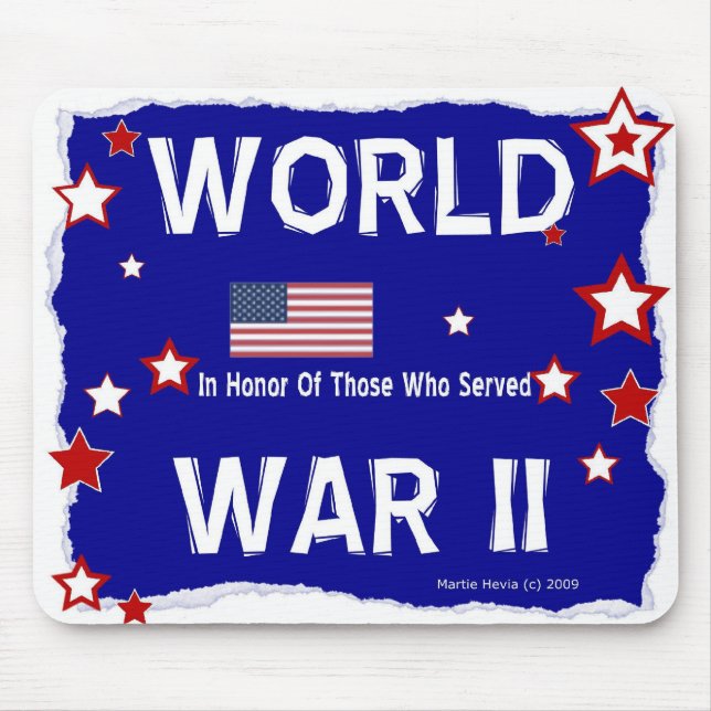 Alfombrilla De Ratón Segunda Guerra Mundial - En honor - Mousepad (Frente)