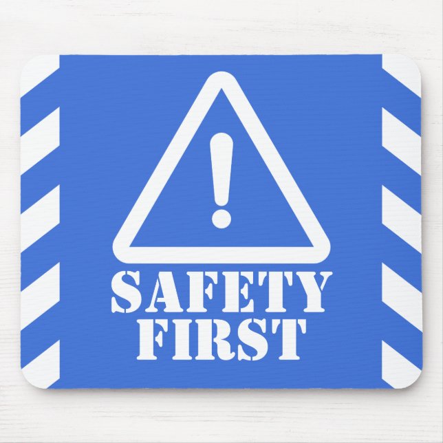 Alfombrilla De Ratón Seguridad azul de la policía (Frente)