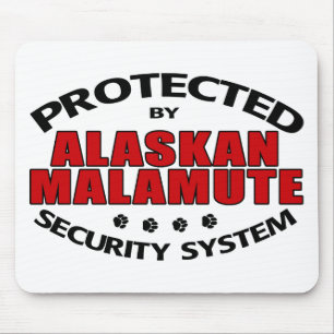 Alfombrilla De Ratón Seguridad de Alaskan Malamute
