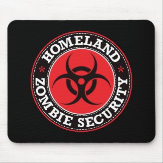 Alfombrilla De Ratón Seguridad del zombi de la patria - B rojo