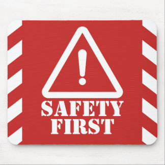 Alfombrilla De Ratón Seguridad roja primero
