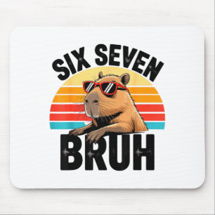Alfombrilla De Ratón Seis Siete Bruh 67 Meme Capybara
