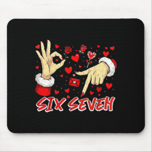 Alfombrilla De Ratón Seis Siete de San Valentín 67 Meme Divertido 6 7 M