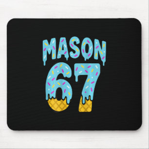 Alfombrilla De Ratón Seis Siete Helado Goteo Mason 67 Meme Halloween (
